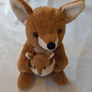 Walmart Kangaroo and Joey Moma Baby Plush Soft Fuzzy Stuffed Animal 21"
